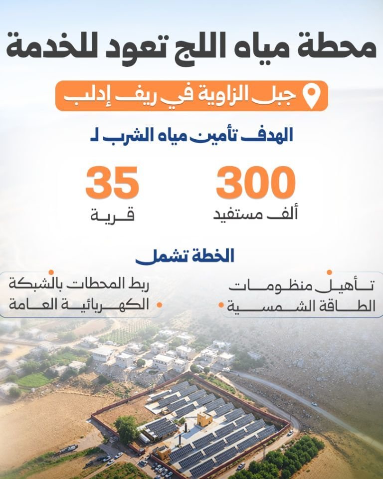 Energieministerium nimmt Wasserwerk al-Luj in der Provinz Idlib in Betrieb