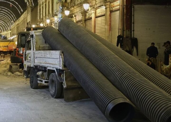 Stadtverwaltung Damaskus startet Sanierung der Kanalisation im Souq al-Hamidiyah
